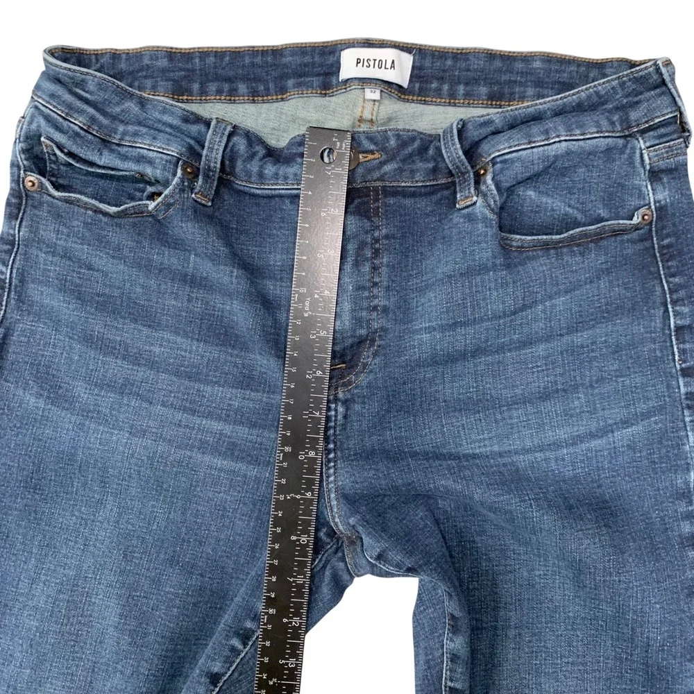 Pistola High Rise Ankle Skinny Jeans Dark Wash Denim‎ Comfort Stretch Size 32
